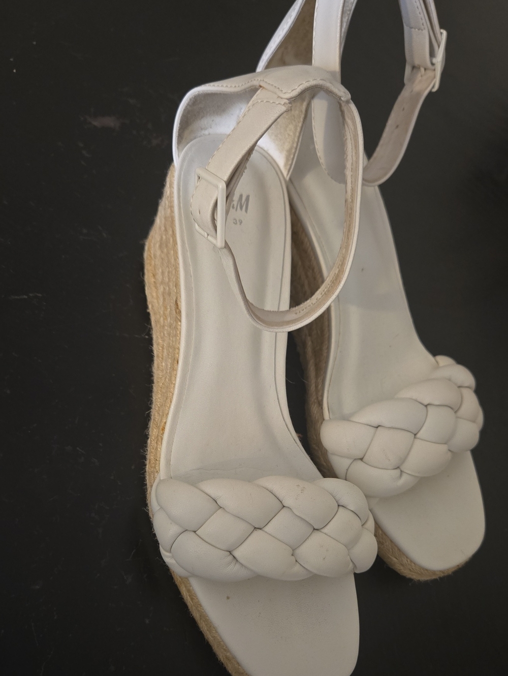 H&M Braided Espadrille Wedge Sandals